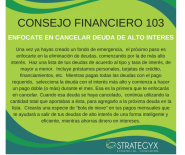 Financial Advice 103 (In Spanish only)